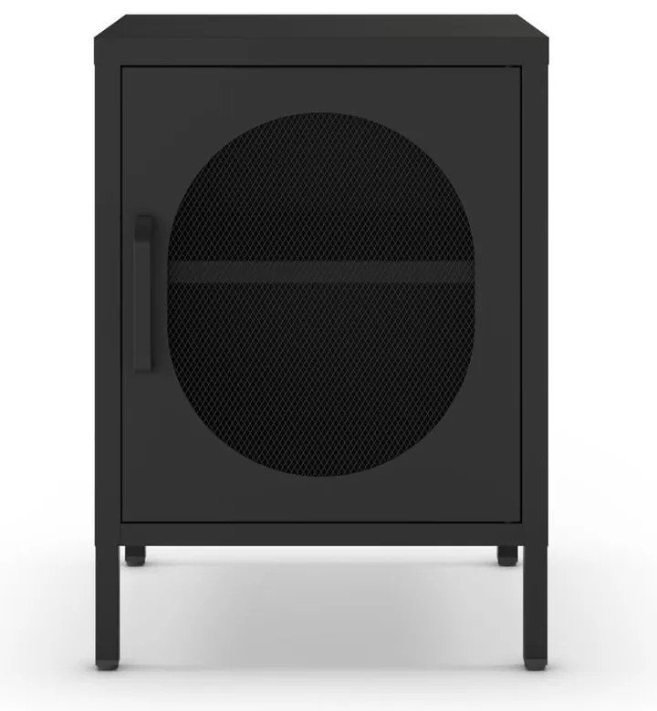 Noptieră neagră din metal Diora – Marckeric