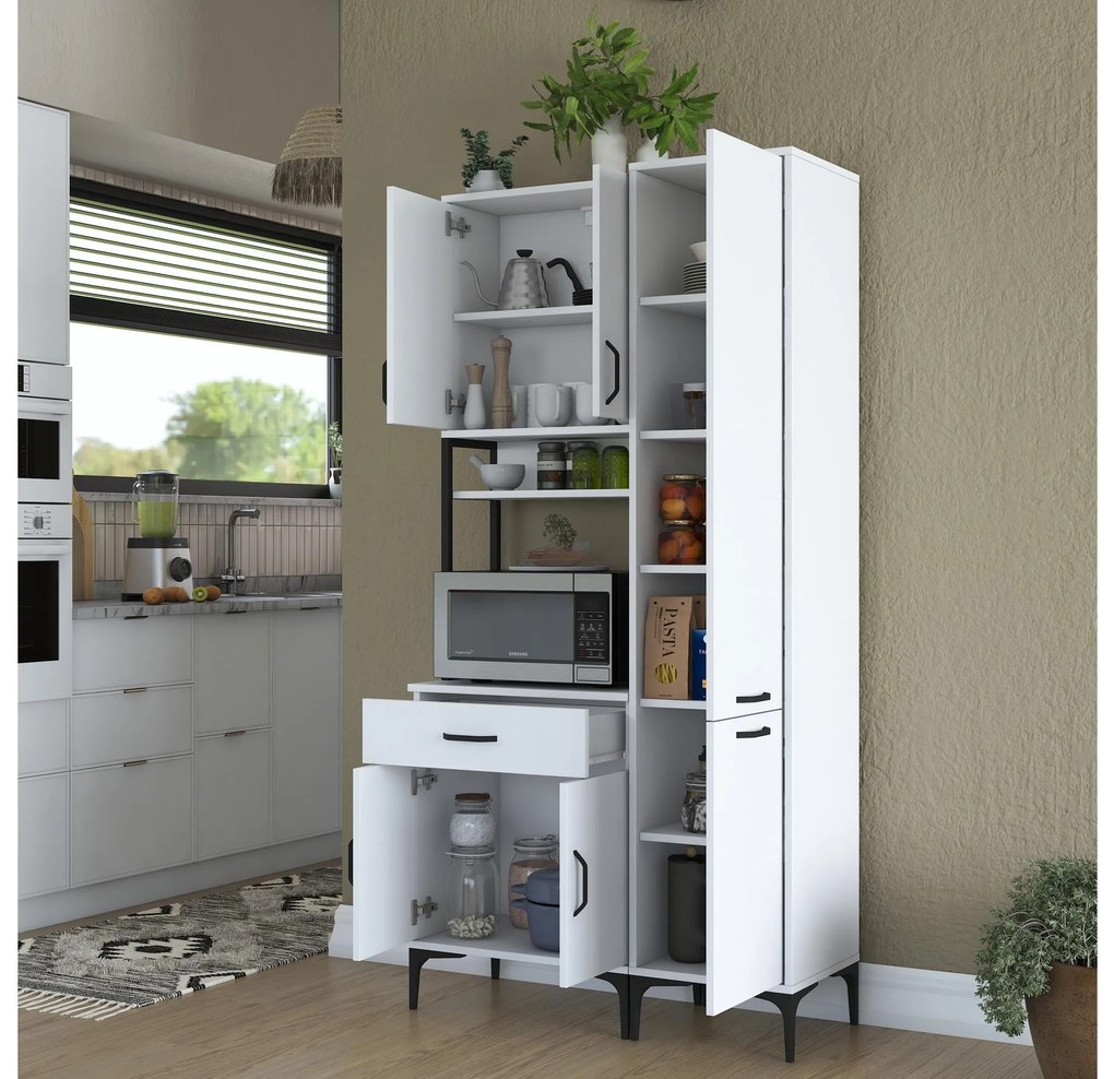 Set dulapuri bucătărie Jenaretta 21 (alb + negru). 1107093