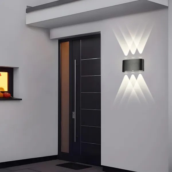 Brilagi - Aplică LED de exterior FLAREBOX, 6W, 230V, neagră, IP65