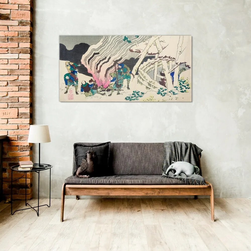 Tablou sticla Abstracție Asia samurai