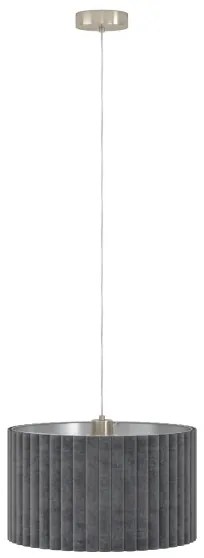 Lustră pe cablu TAMARESCO 2xE27/40W/230V gri Eglo 39773