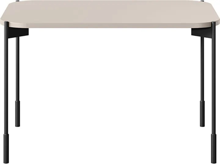 Măsuță de cafea dreptunghiulară Sonatia 70 cm cu picioare metalice - cașmir