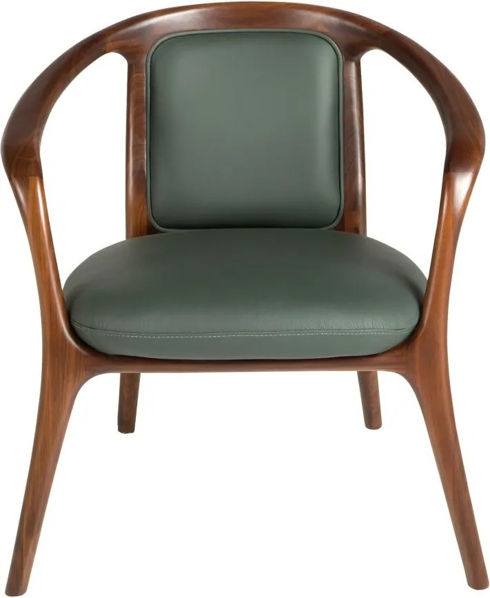 Scaun cu brate LUX design italian, Piele Sintetica Verde Inchis