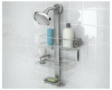 Simplehuman Suport reglabil pentru duș cu rafturi