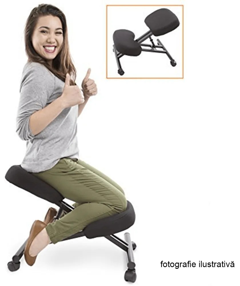 Scaun de ingenunchiere ergonomic, gri-maro Taupe   negru, RUFUS