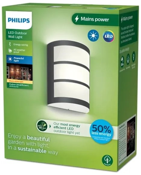 Aplică LED de exterior Philips PYTHON LED/3,8W/230V IP44