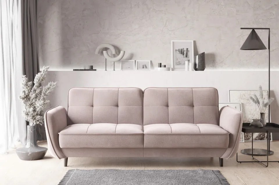 Canapea tapitata, extensibila, cu spatiu pentru depozitare, 220x83x90 cm, Bellis 01, Eltap (Culoare: Gri / Gojo 4)
