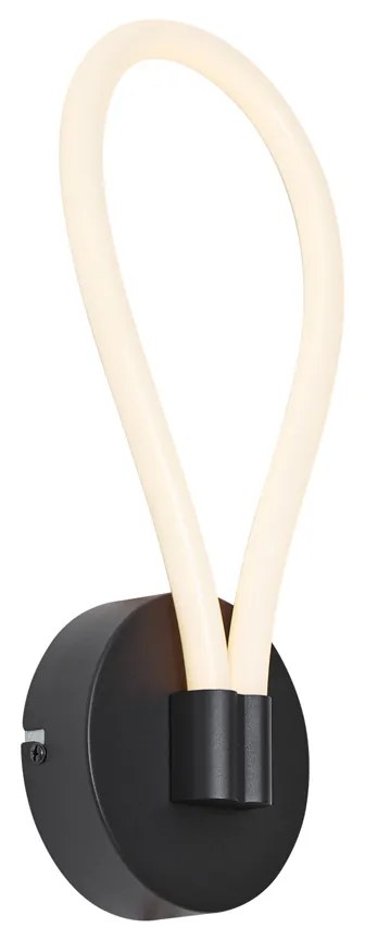 Lampă de perete modernă neagră, incl. LED, cu 3 trepte de intensitate luminoasă - Keri