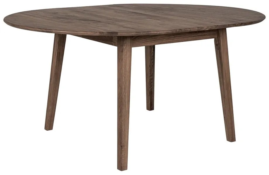 Masă de dining rotundă extensibilă din lemn de stejar ø 118 cm Metz – House Nordic