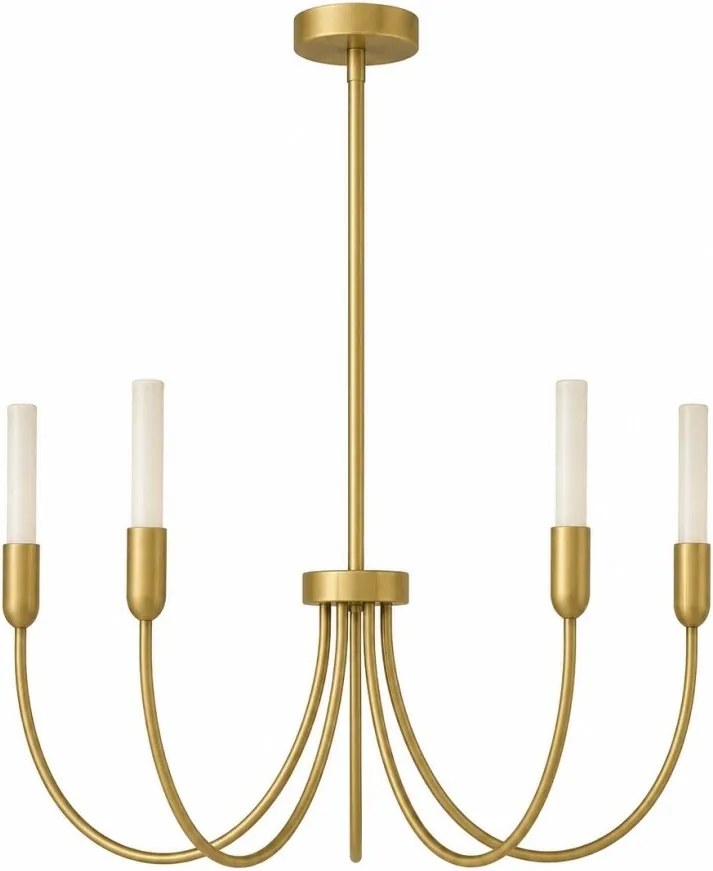 Candelabru cu 5 brate AUGUSTINE alama/alb