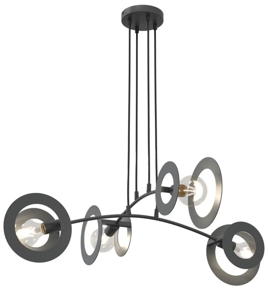 Lustră pe cablu EUFORIA 4xE27/15W/230V negru