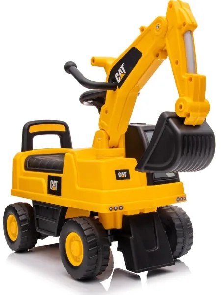Excavator fără pedale pentru copii CAT galben/negru