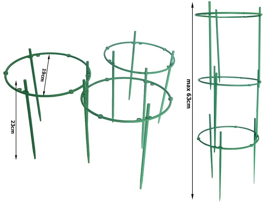 VERK Suport circular pentru plante în ghiveci - 3 inele