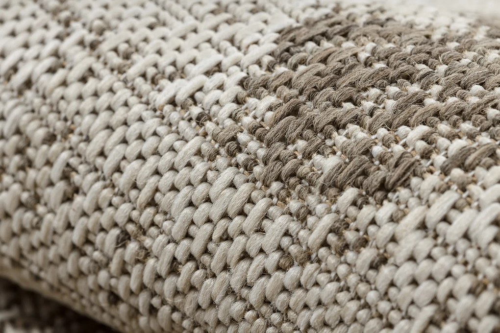 Covor sisal Floorlux 20491 Flori şampanie si gri