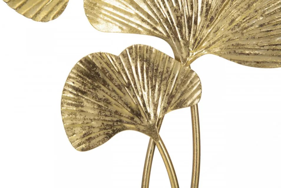 Decoratiune frunze aurii din metal, 24,5x10,5x40,5 cm, Leaf Mauro Ferretti