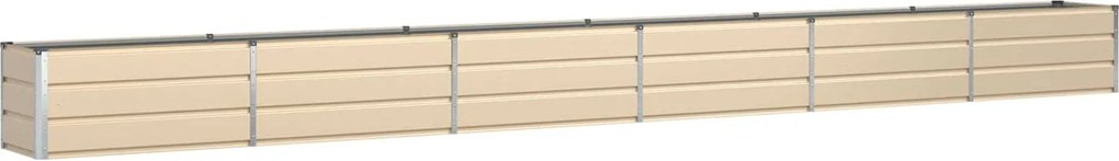 vidaXL Jardinieră Creme 480 x 50 x 45 cm Oțel Galvanizat