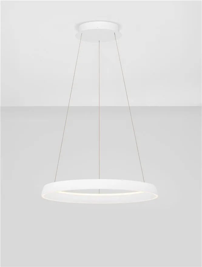 Lustra circulara aluminiu alb LED CCT OVIA 60cm