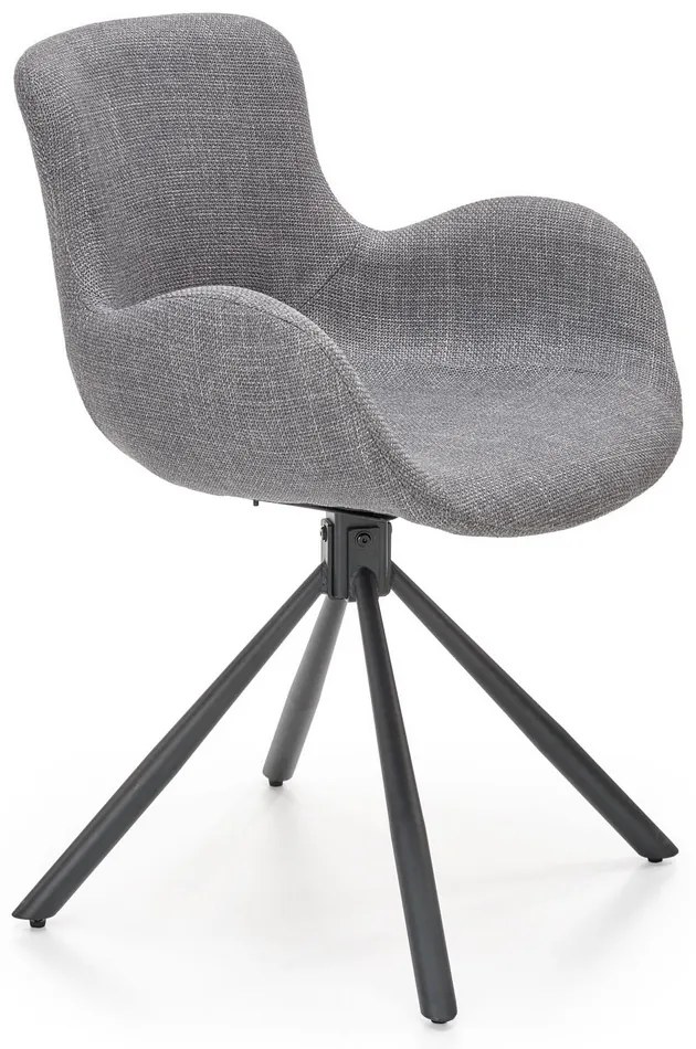 Scaun de bucaterie Kade, gri/negru