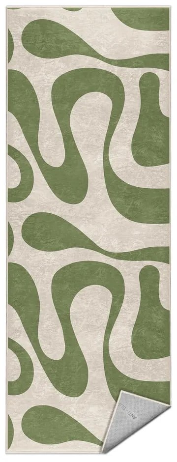 Covor tip traversă verde lavabil 60x230 cm Matcha Latte – Mila Home