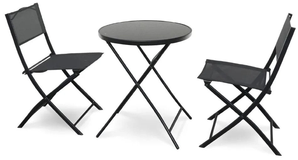 Set balcon gradina Macario - 2 locuri, negru