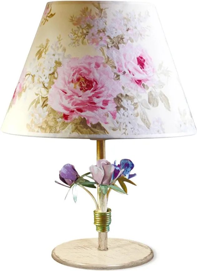 BRILAGI - Lampă de masă ROMANCE 1xE27/60W/230V multicolor/auriu/patină