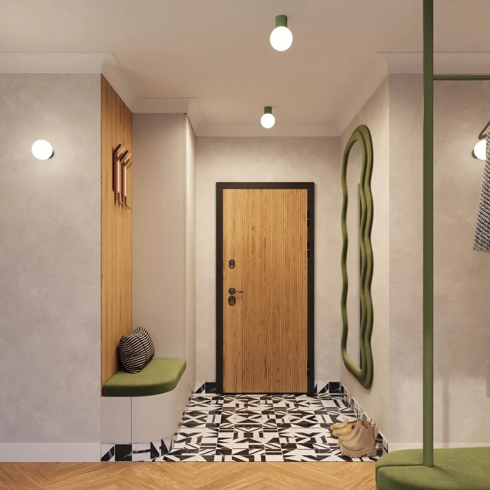 Plafonieră verde cu abajur din sticlă ø 12 cm Orbital – Sollux