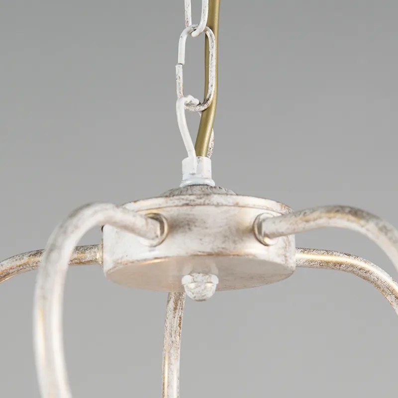 Candelabru antic crem cu auriu cu 5 lumini - Como 5