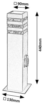 Lampă de exterior Rabalux 77122 ANKARA 1xE27/12W/230V IP44