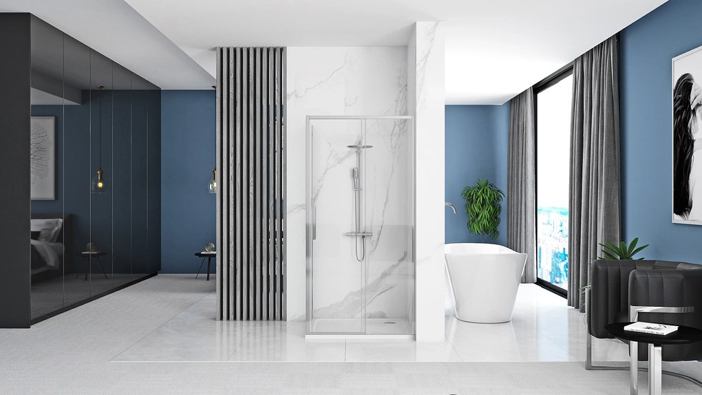 Cabina dus Rapid Slide Crom 110x80cm, Rea