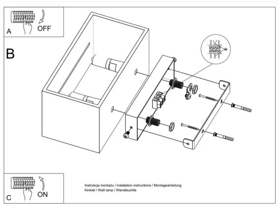 Aplică LOBO 2xG9/40W/230V gri