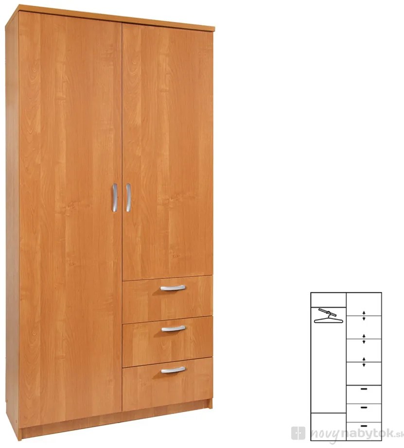 Dulap de haine Pembury 100/40 (fără oglindă). 746574