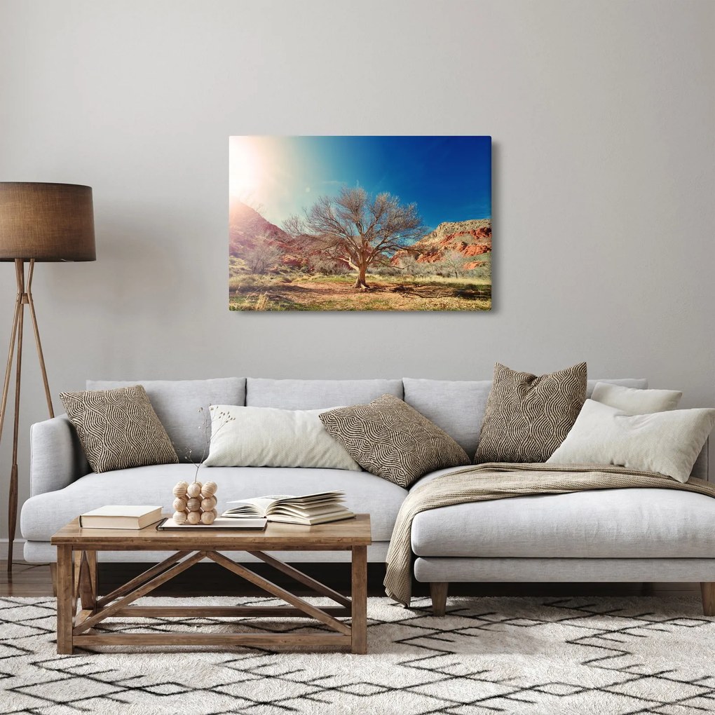 Tablou cu cu copac în deșert (90x60 cm)