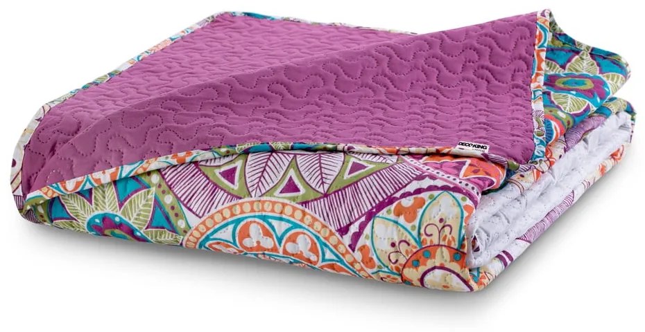 Cuvertură cu 2 fețe din microfibră DecoKing Bibi, 170 x 270 cm, roz