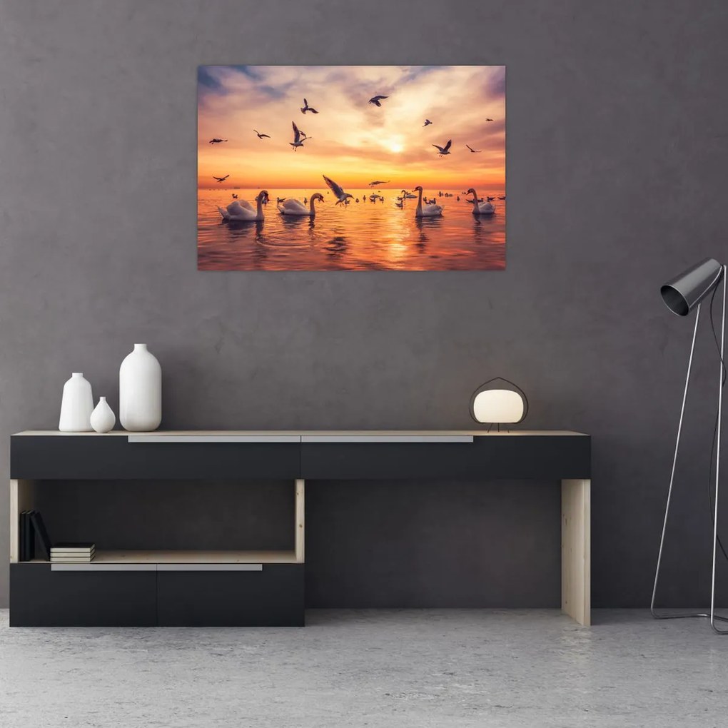 Tablou - Lebedă (90x60 cm)