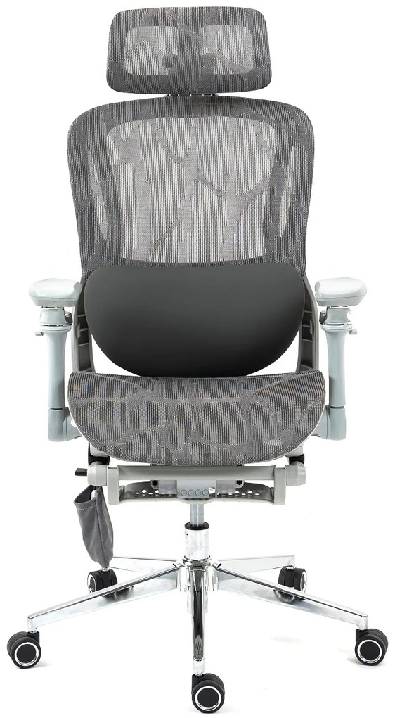 RHYTHM PRO Scaun ergonomic cu funcție Rhythm, sezut Translatie, cotiere 6D, Suport lombar ajustabil, Mesh, Gri