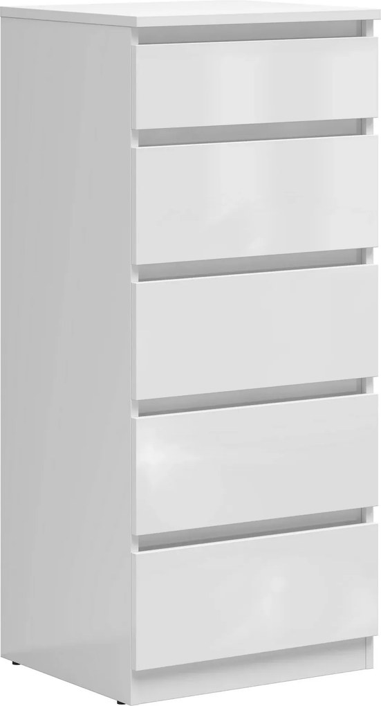Comoda TETRIX, alb lucios, PAL, 50x45x115 cm