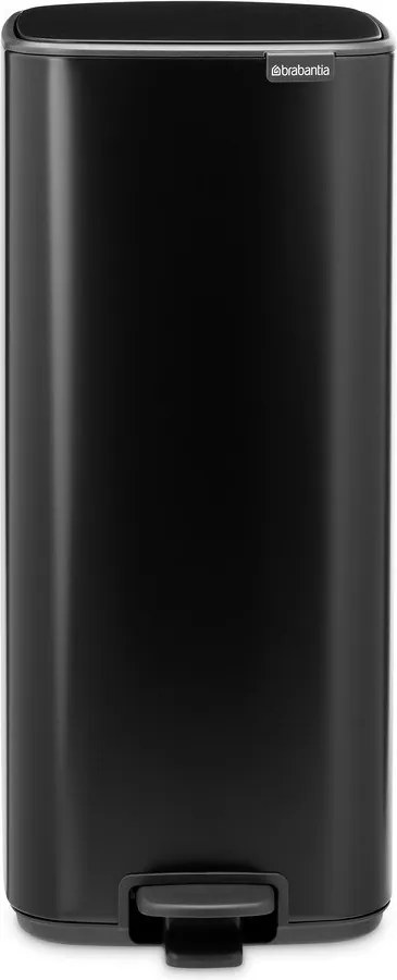 Coș de gunoi negru mat cu pedală din oțel 30 l Bo – Brabantia