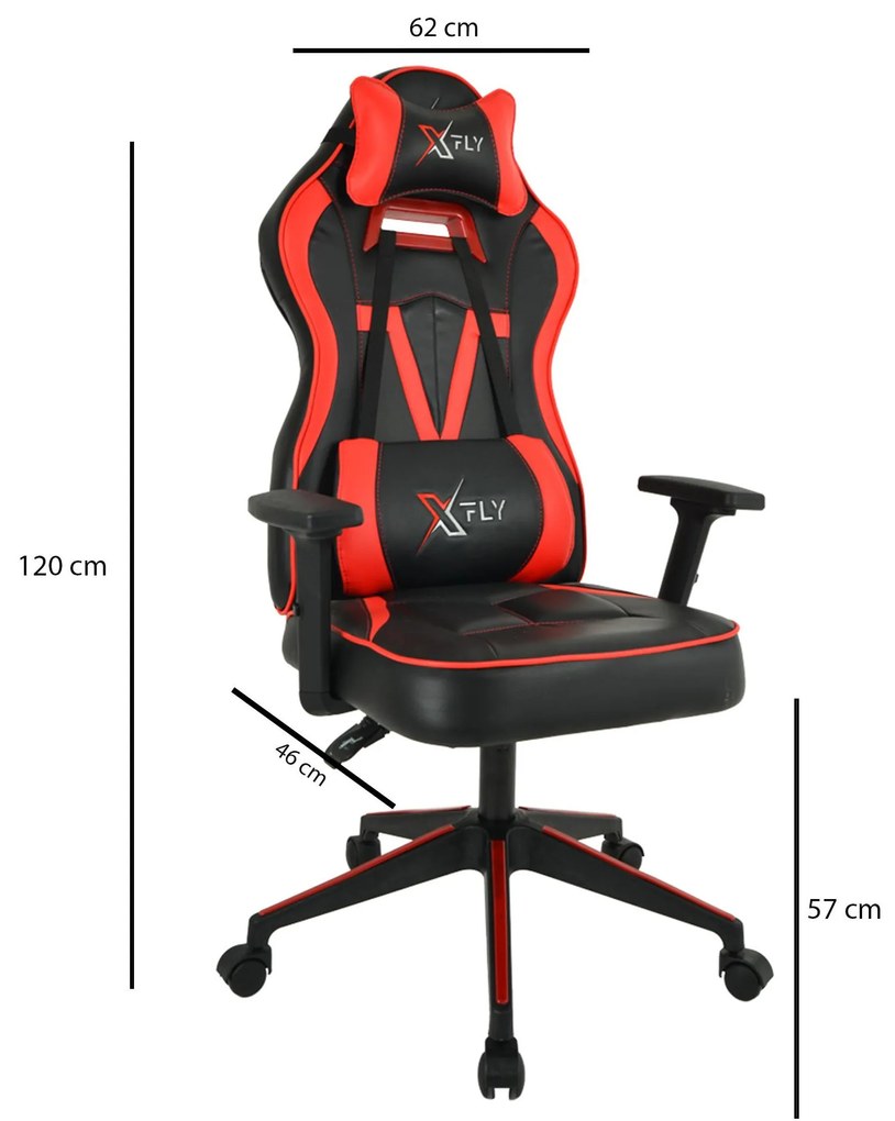 Fotoliu de birou gaming Vamivo 4 (roșu + negru) . 1093826