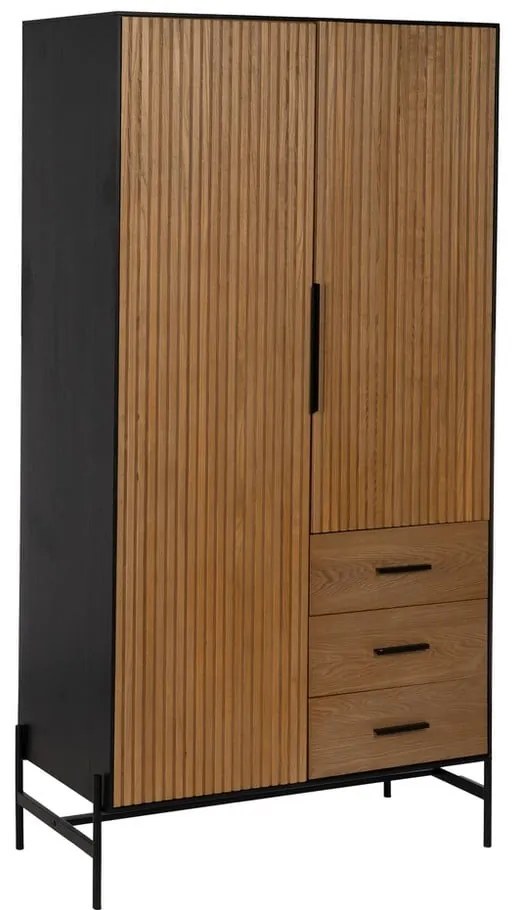 Șifonier în culoare naturală cu aspect de lemn de frasin 104x203 cm – Ixia