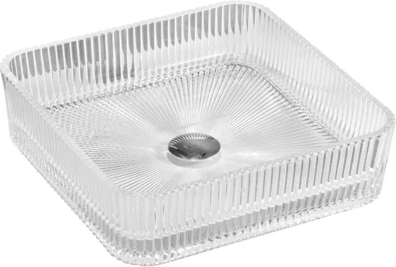 Mexen Nira lavoar din sticlă montat pe blat 39 x 39 cm, transparent - 24203900