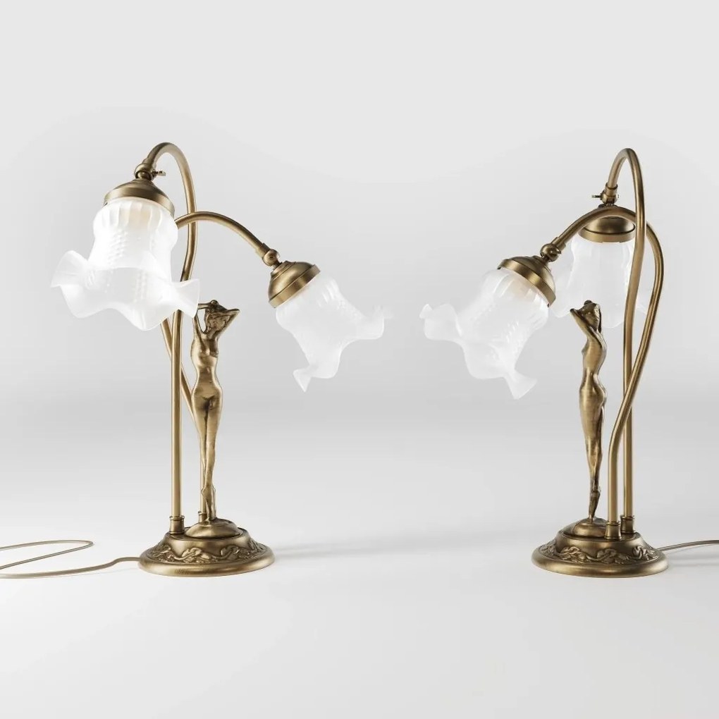 Lampa de masa figura feminina din alama Donne