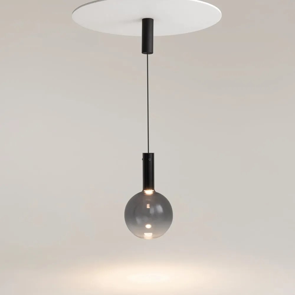 Lustra/Pendul LED design decorativ Nebula 25cm negru