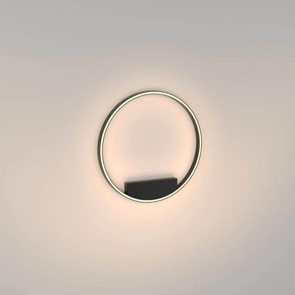 Plafoniera LED design modern Rim negru 60cm, 3000K
