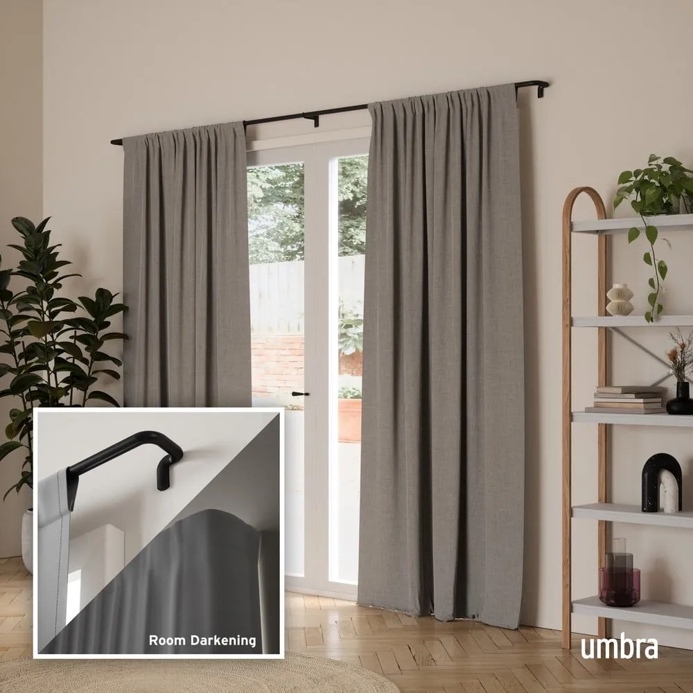 Galerie de perdea 76 - 213 cm extensibilă din oțel Twilight – Umbra