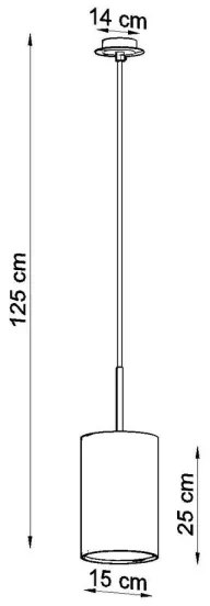Lustră pe cablu OTTO 1xE27/60W/230V d. 15 cm neagră Sollux SL.0742