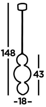 Lustră LED pe cablu SNOWBALL LED/18W/230V Searchlight 51022-3CC