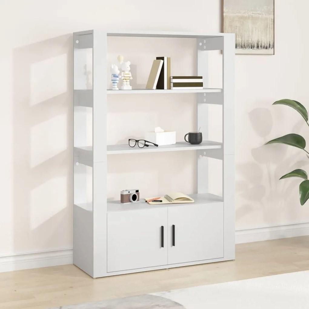 819468 vidaXL Servantă, alb, 80x30x119,5 cm, lemn prelucrat