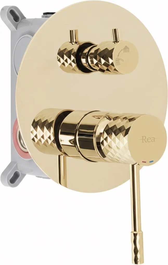Set de dus incastrat Rea Lungo Diamond Gold + BOX