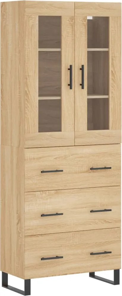 vidaXL Dulap înalt, stejar sonoma, 69,5x34x180 cm, lemn compozit