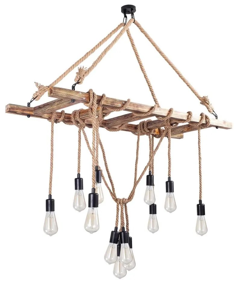 Candelabru suspendat pe cablu EREBOS 12xE27/40W/230V, maro